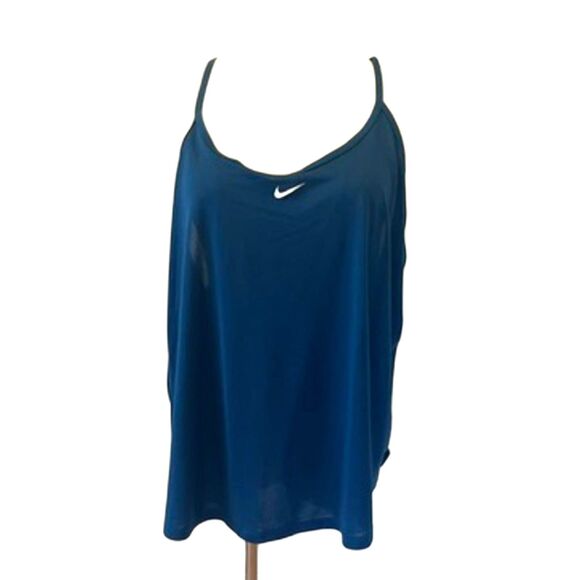 Nike Dri-Fit Racerback Tank Top Blue Plus Size 1X Active Athletic Workout - Picture 1 of 7